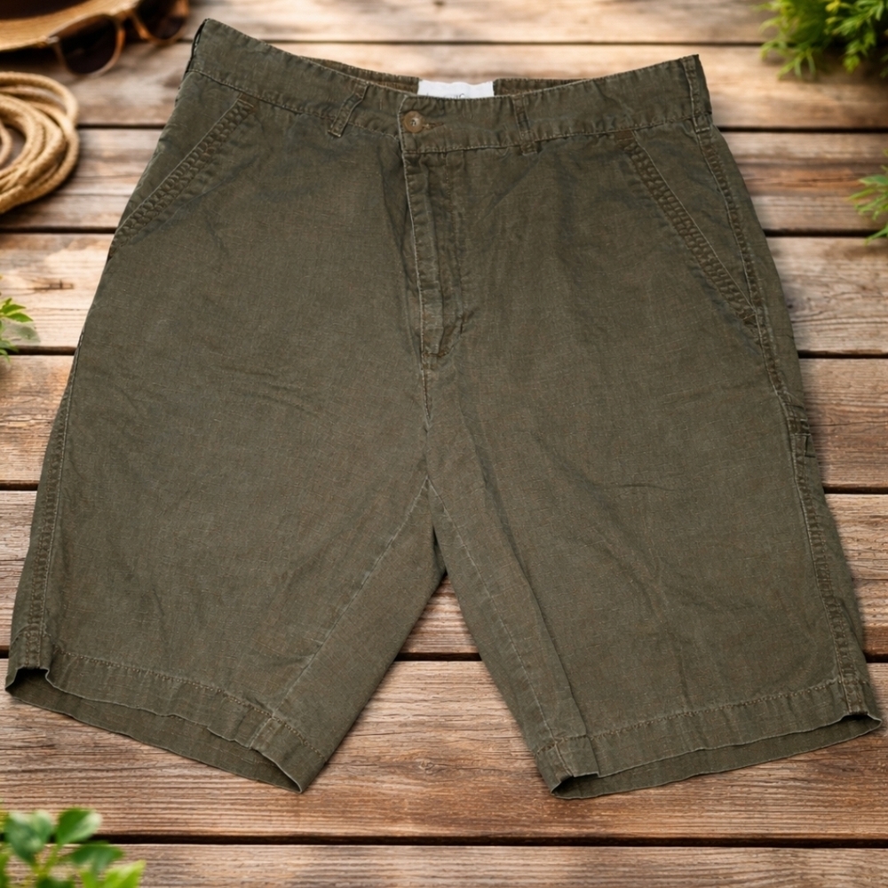 Perry Ellis Dark Green Cargo Shorts